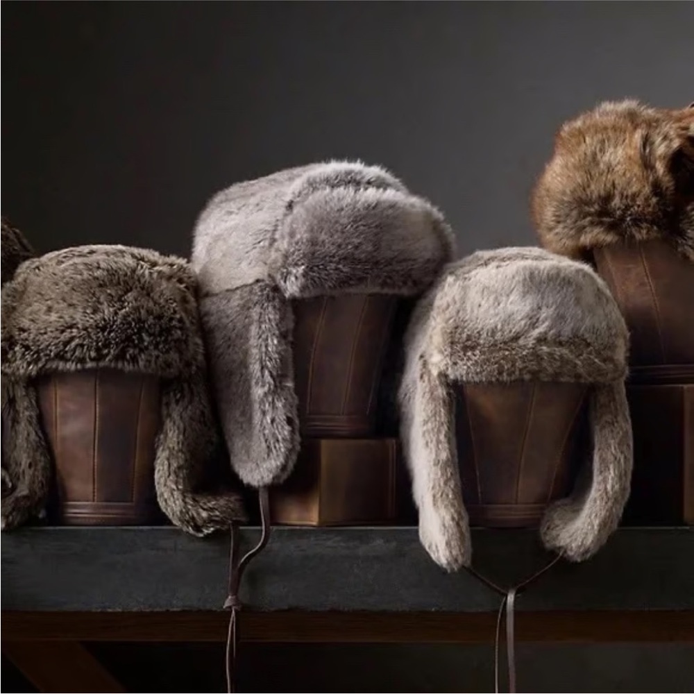 Restoration Hardware Ultra Faux Fur Russian Ushanka Hat - Picture 8 of 8